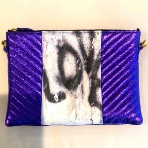 NWT, Maria Brito,Cross Body, Metallic Purple Bag